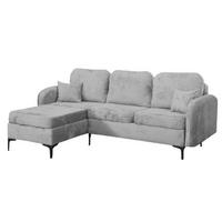 ECKSOFA Grau VENI L Mit Schlaffunktion Links - Grau, Textil (228/172cm) - Sepro Meble