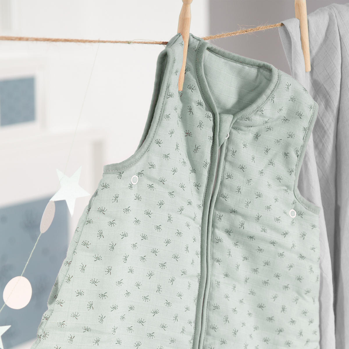 SCHLAFSACK Lil Planet 110 cm frosty green - Grün, Textil (65/110cm) - Roba