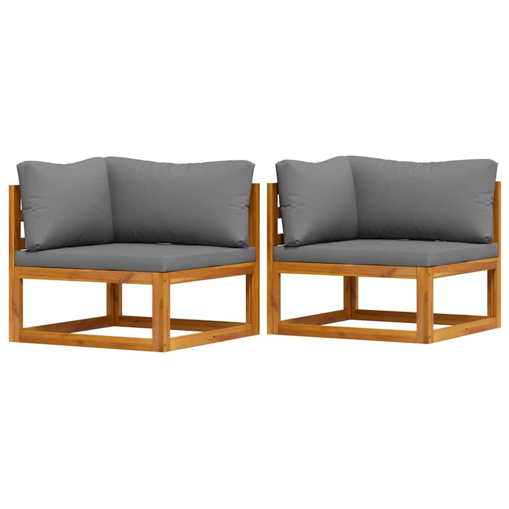 GARTENSOFA RYQV 70/60/70 cm （2er-set) - Grau, Holz (70/60/70cm) - ZMH