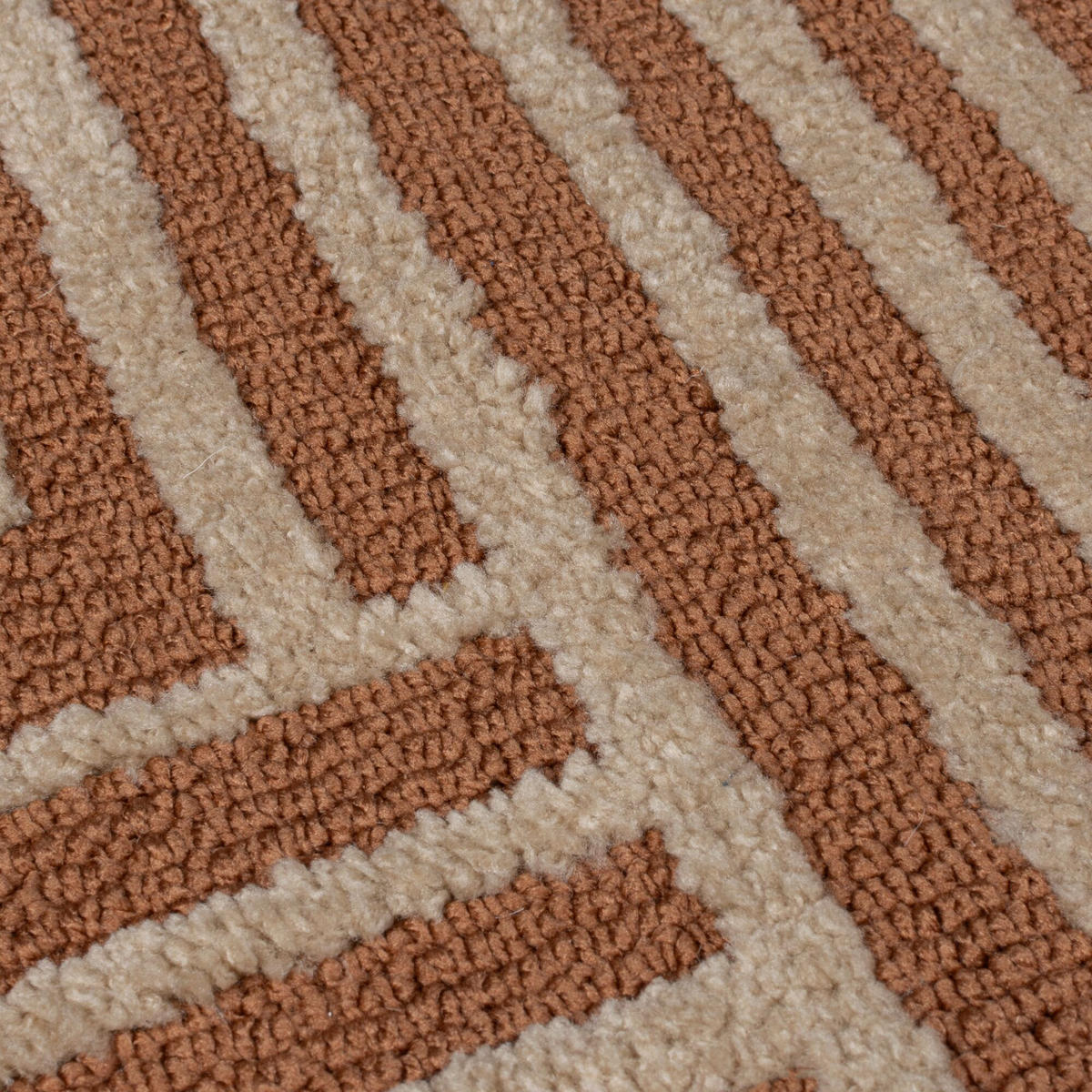 TEPPICH ARLEN, geometrisch, Terrakotta, 200 x 300 cm - Orange, Textil (300/200cm) - KADIMA DESIGN