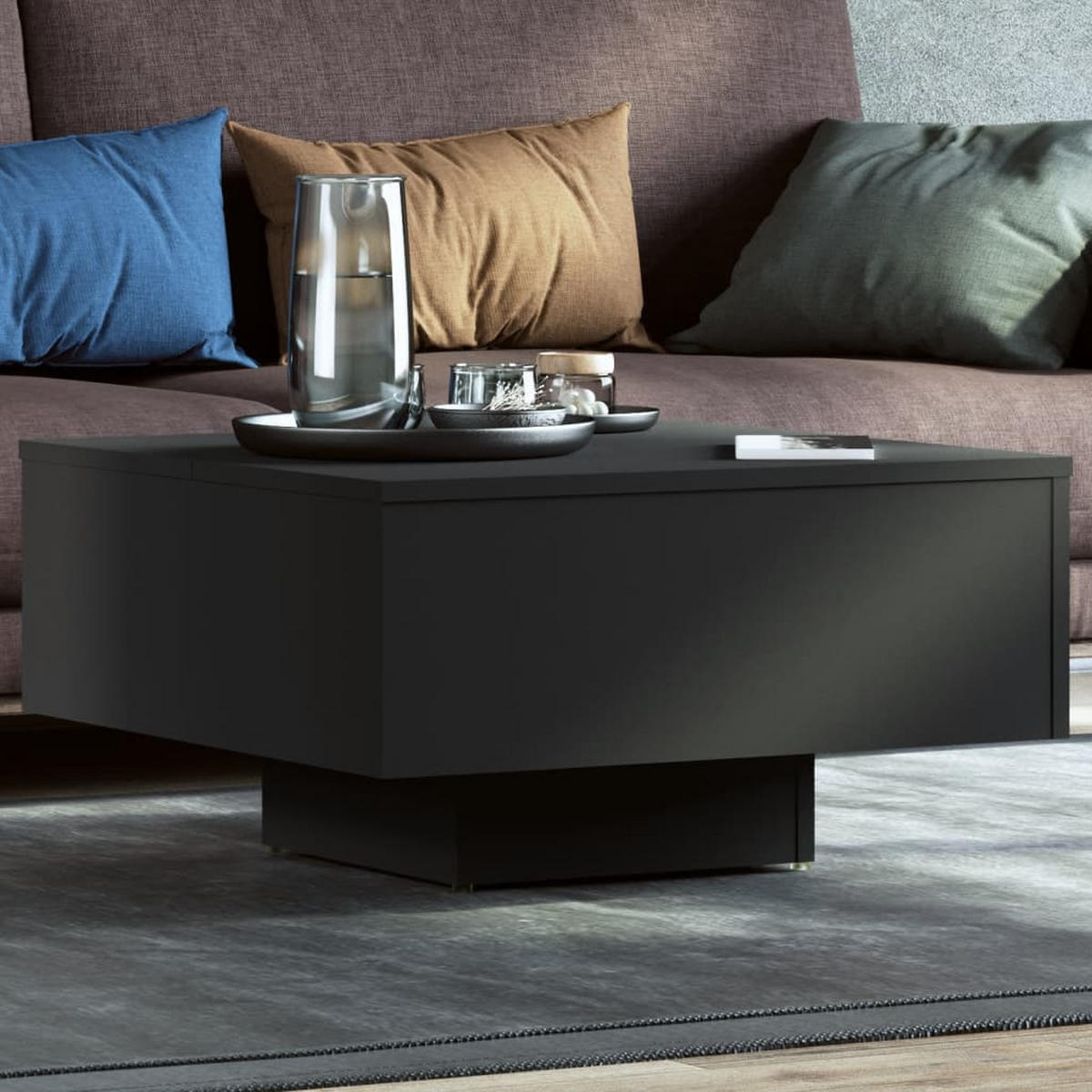 COUCHTISCH Schwarz 60x60x31,5 cm Holzwerkstoff - Schwarz, Holzwerkstoff (60/60/31.5cm) - furnicato