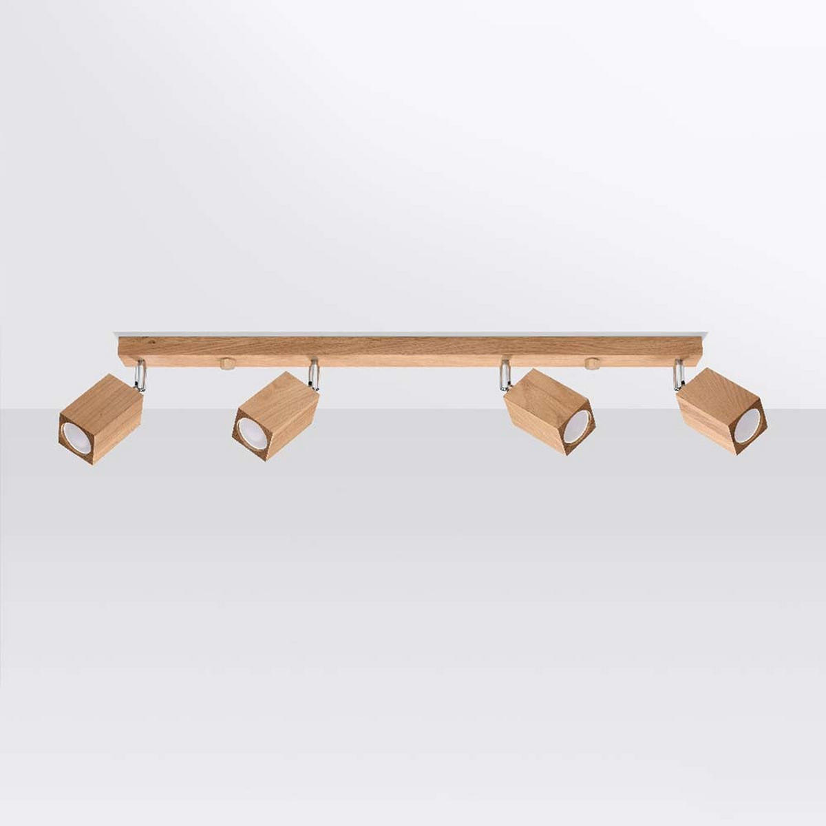 DECKENLEUCHTE Holz Braun Eiche - Braun, Holz (80/5/20cm)