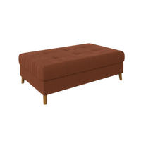 HOCKER Alma Terrakotta Cord - Terra cotta/Braun, Holz/Textil (118/40/73cm) - S-Style Möbel