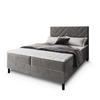 BOXBETT ROKIS 140x200 cm mit Matratze und Topper - Grau - Grau, Holz (140/200cm) - MASSENO