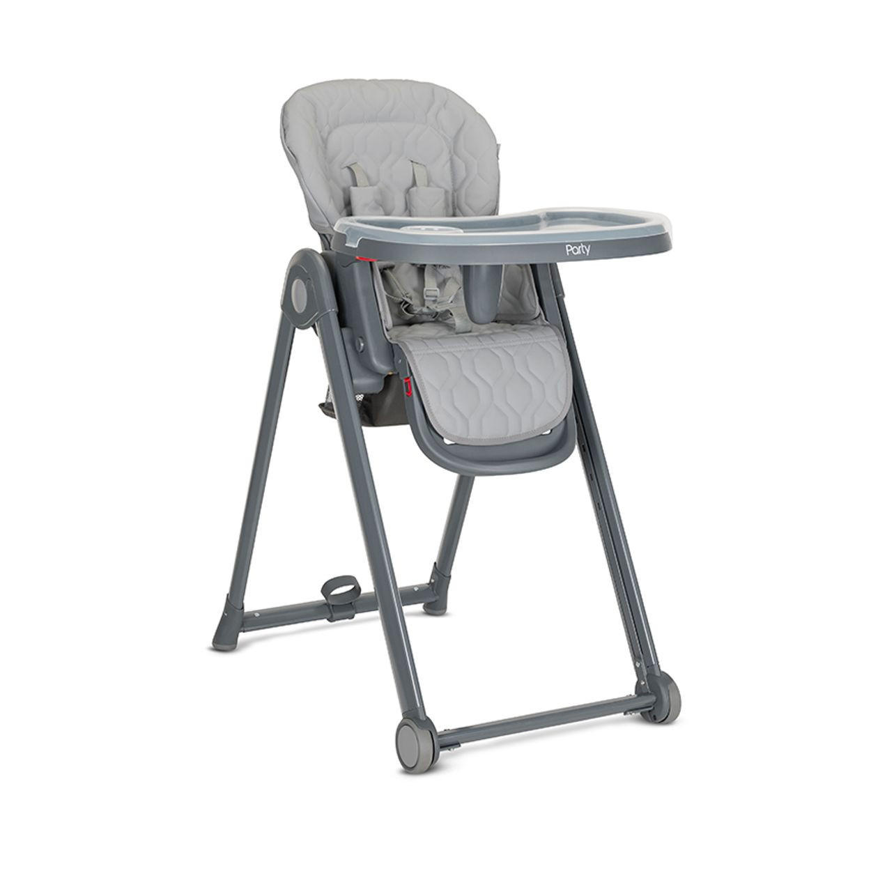 HOCHSTUHL Party grau dunkelgrau Rollen Höhe Lehne Fußstütze Tisch sind einstellbar - Grau, Kunststoff (52/122/102cm) - Lorelli