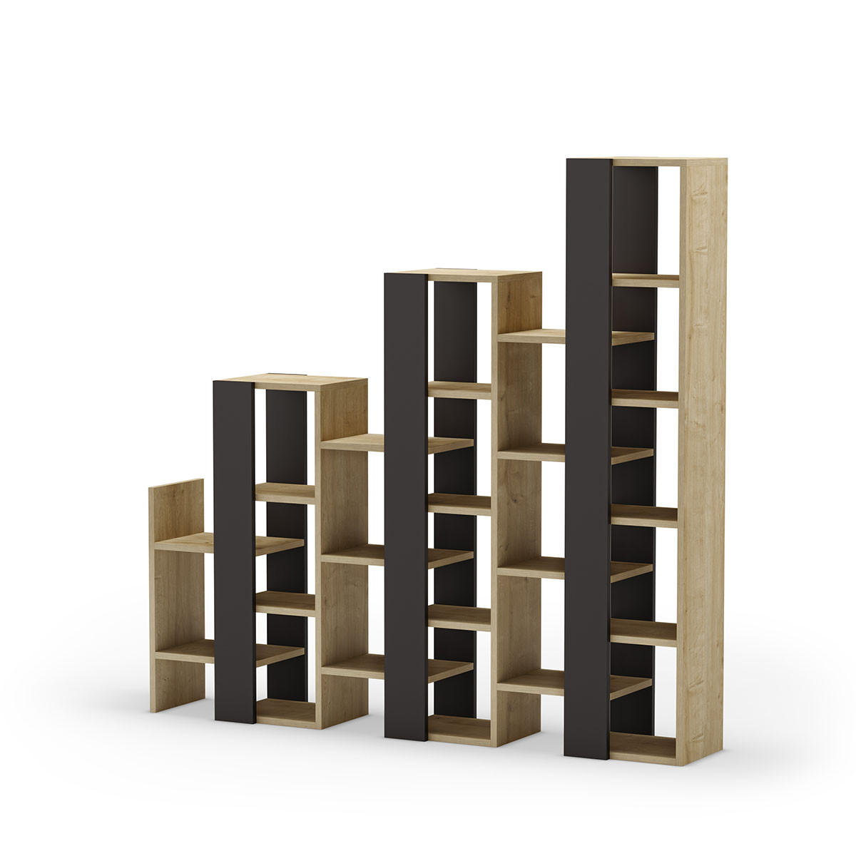 REGAL Trenner Anissa - H151 cm - Eiche Artisan/Grau, Holzwerkstoff (29/151/158cm) - Calicosy