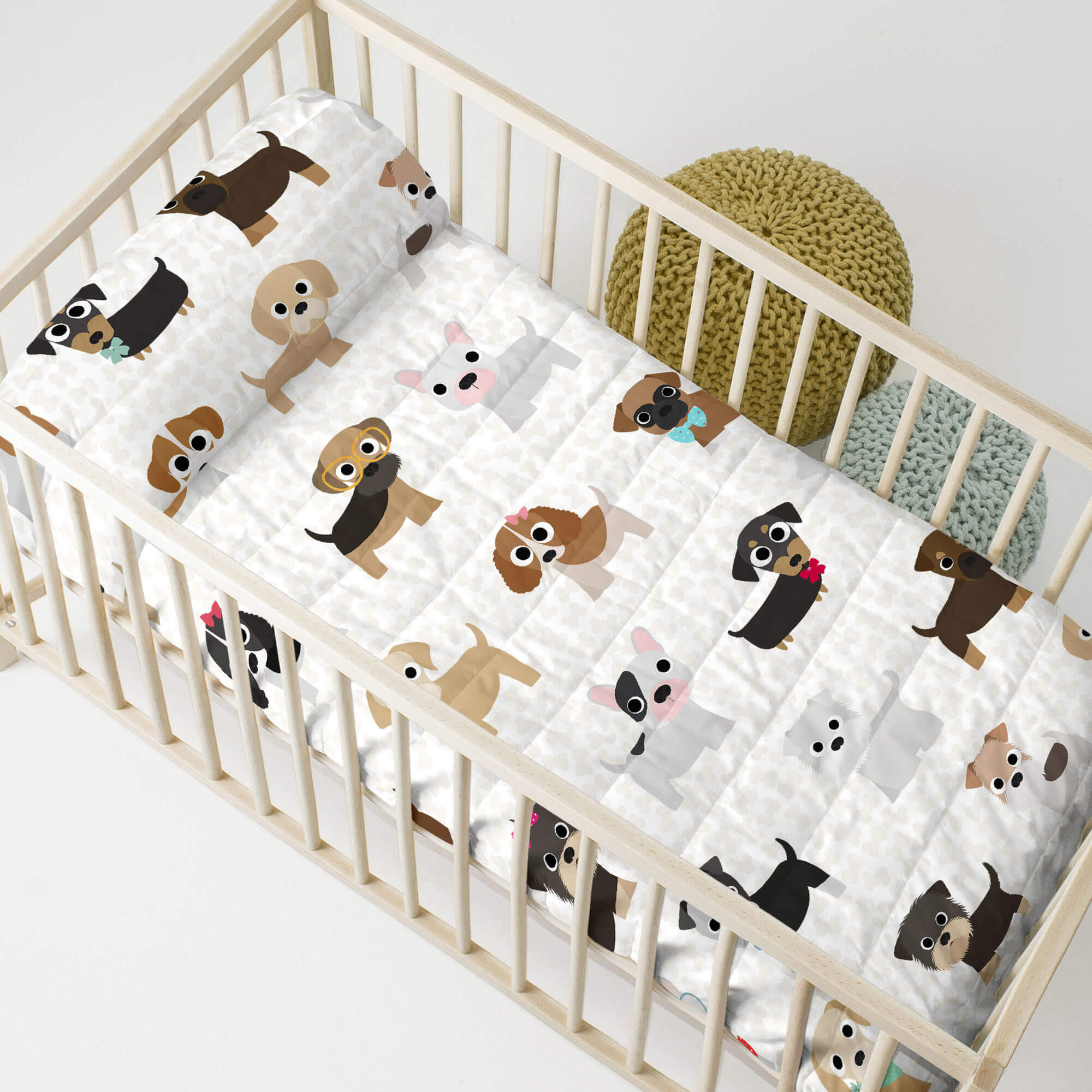 TAGESDECKE dogs 100x130 cm (kinderbett) mehrfarbig - Multicolor, Textil (100/130cm) - Happy Friday