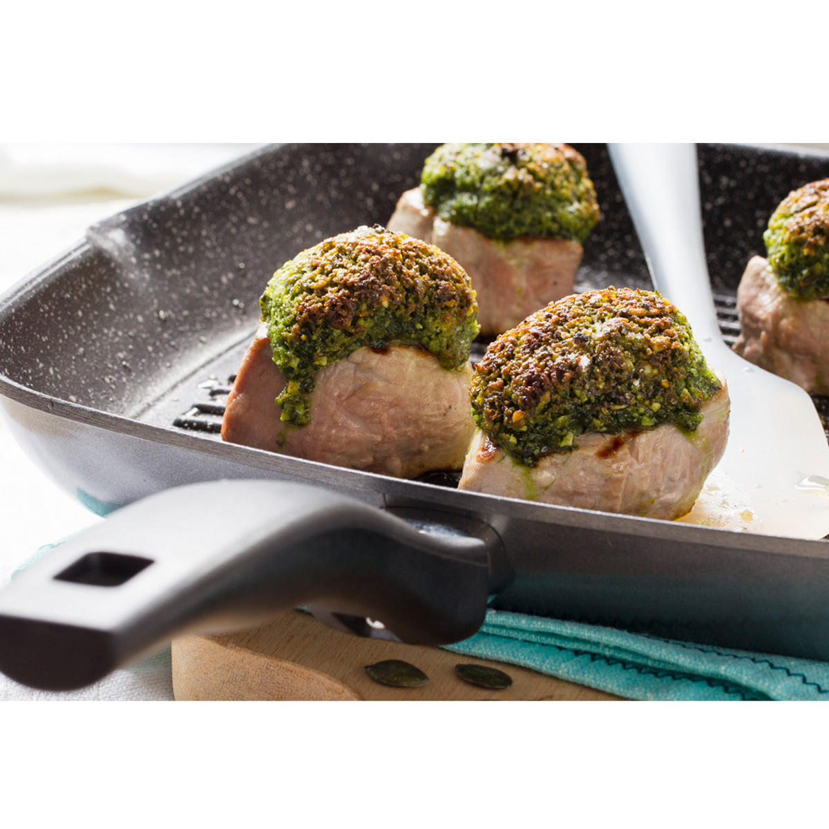 GRILLPFANNE - Grau, Metall (28cm) - Stoneline