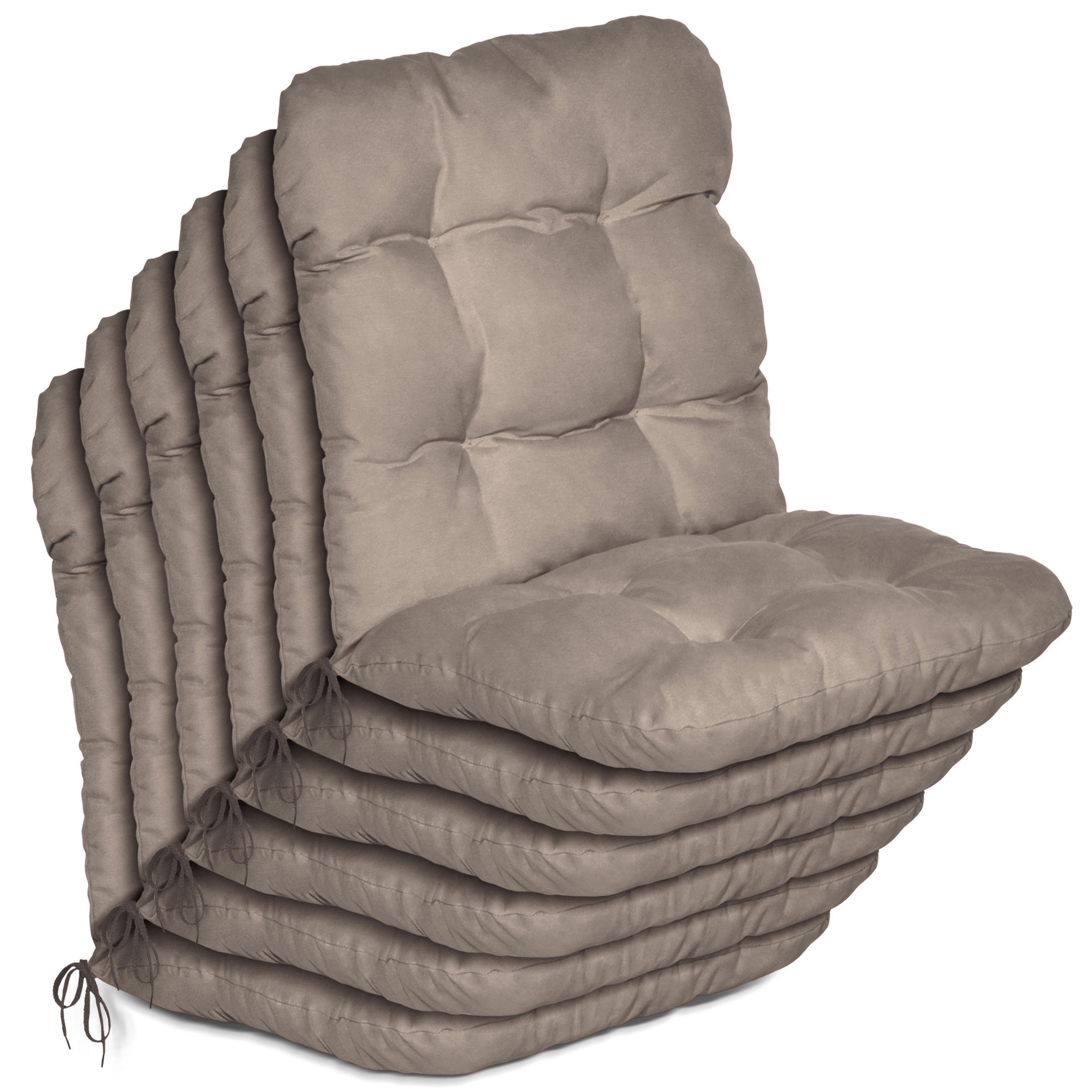 NIEDERLEHNER Flair NL 100x50x8cm Taupe (6tlg) - Taupe, Textil (50/100cm) - Beautissu 