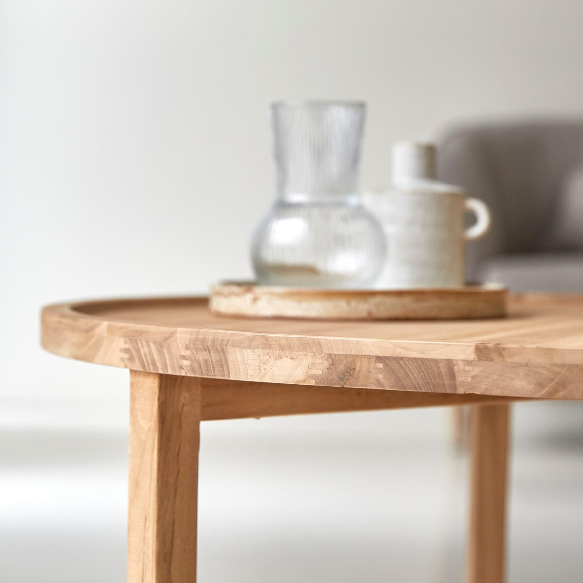 COUCHTISCH Ana Natur aus Teak - Naturfarben, Holz (90/90/45cm) - Tikamoon