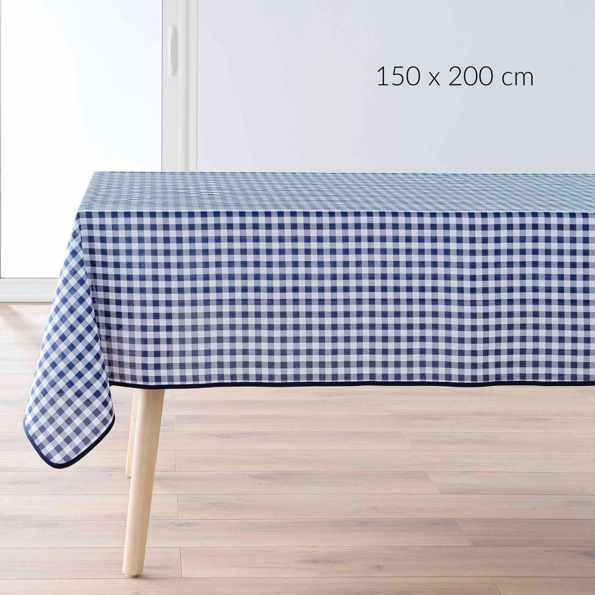 TISCHDECKE Vichy kariert 150/200 cm - Blau, Textil (150cm) - Douceur d´intérieur