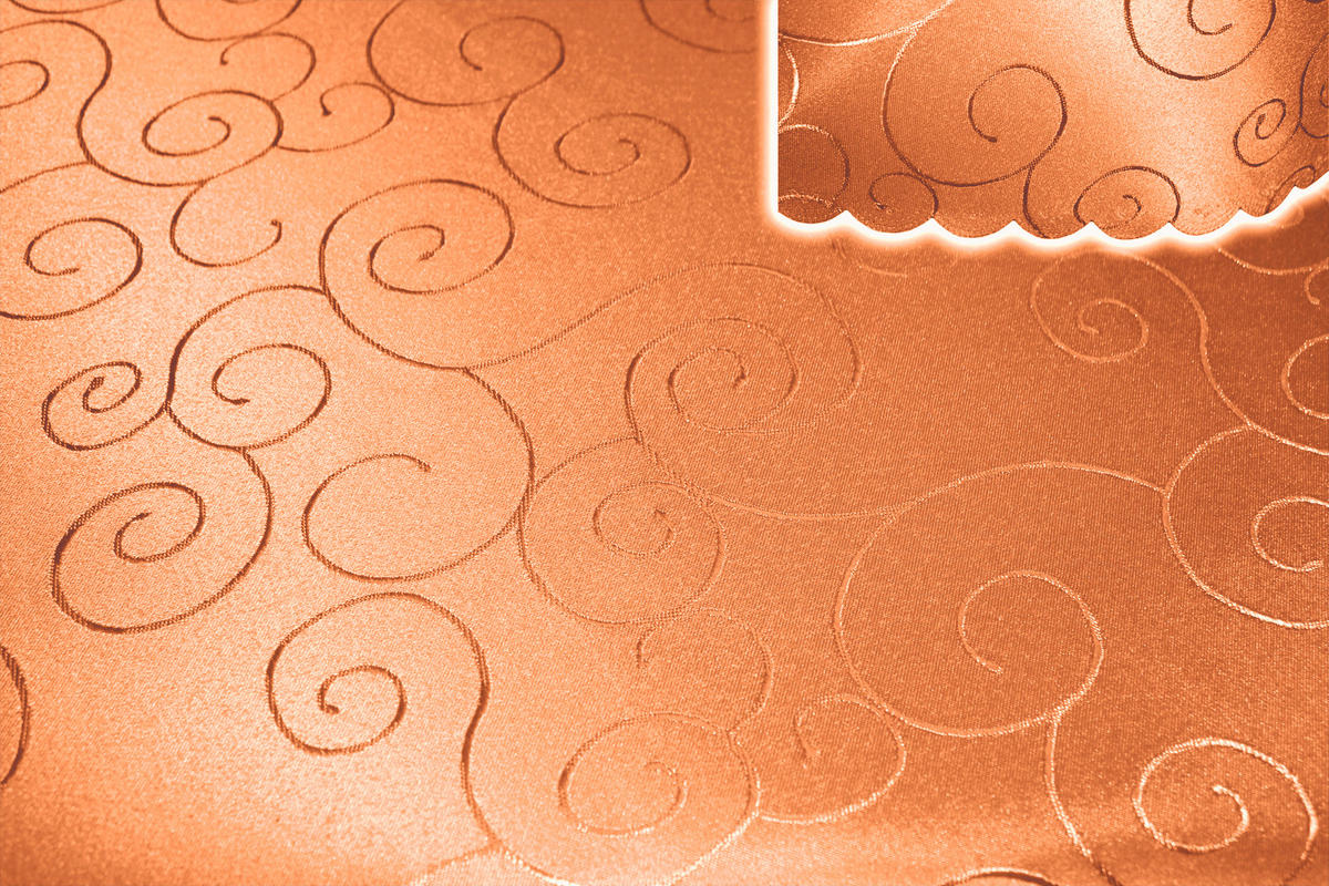 TISCHDECKE 160/300 cm Ornamente Orange - Orange, Textil (160/300cm) - TiborTex