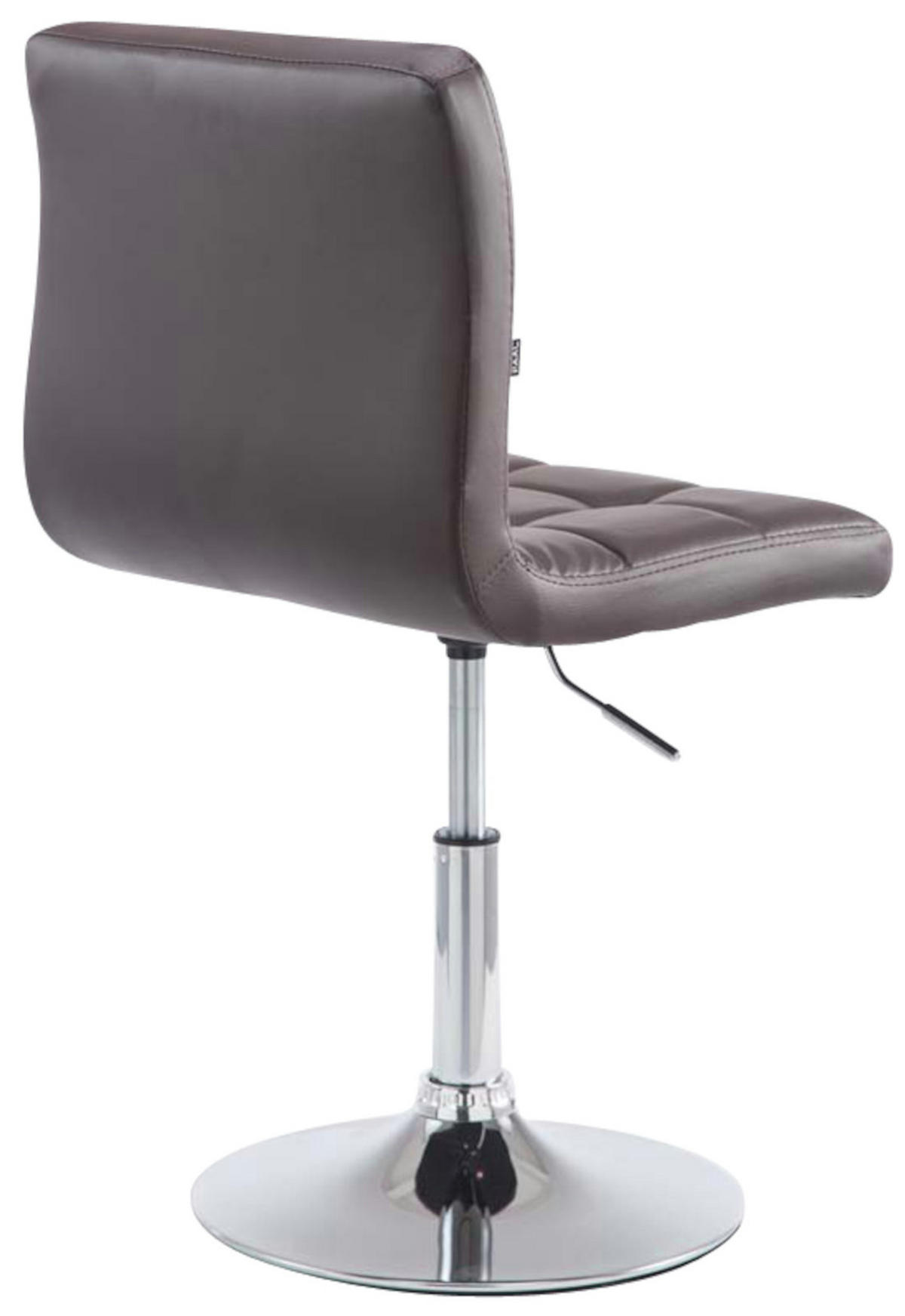 DREHSTUHL 4er Set Lederlook braun - Chromfarben/Braun, Textil/Metall (44/74/49cm) - CLP