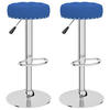 BARHOCKER Kentr höhenverstellbar 2er-Set Blau Stoff - Blau, Textil (38.5/83/38.5cm) - DELUKE