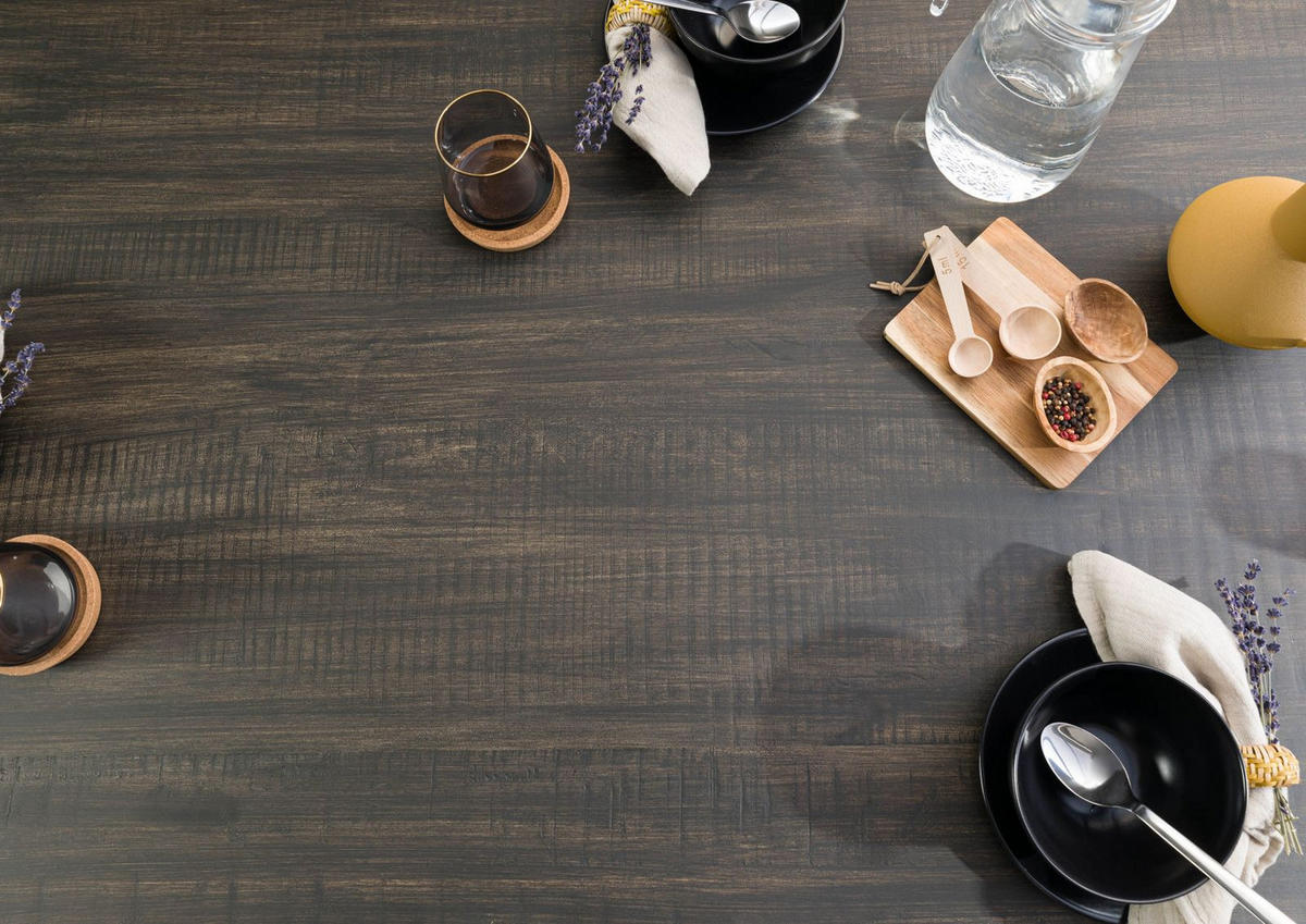 BAUMTISCH Mango 200x100x77 grau lackiert / Kreuzgestell anthrazit matt FREEFORM 5 - Grau, Holz (200/100/77cm) - Massivmoebel24