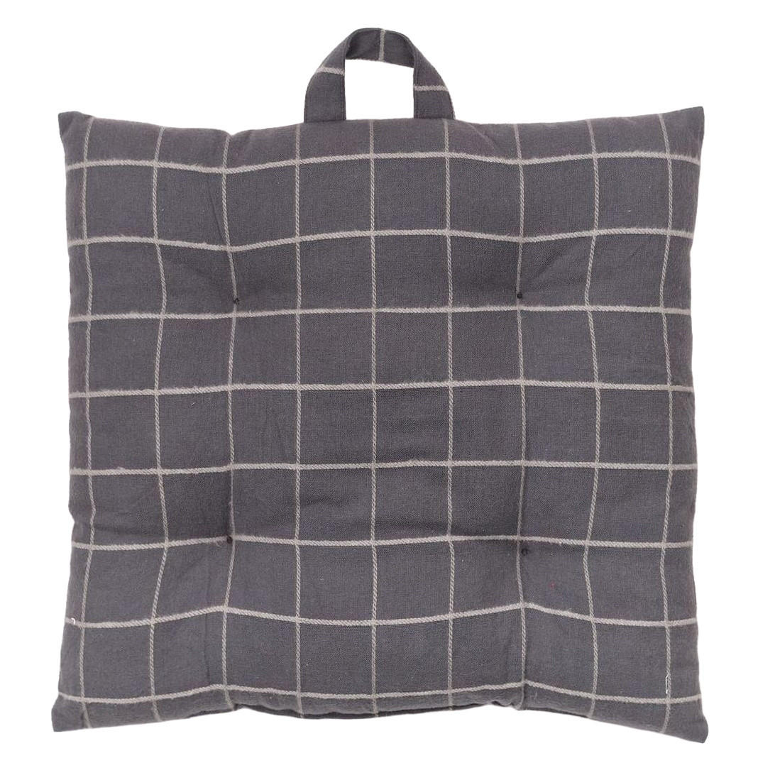 STUHLKISSEN Baumwolle Soft Geometry Grau 40/40/6 cm - Grau, Naturmaterialien (40/40/6cm) - Today