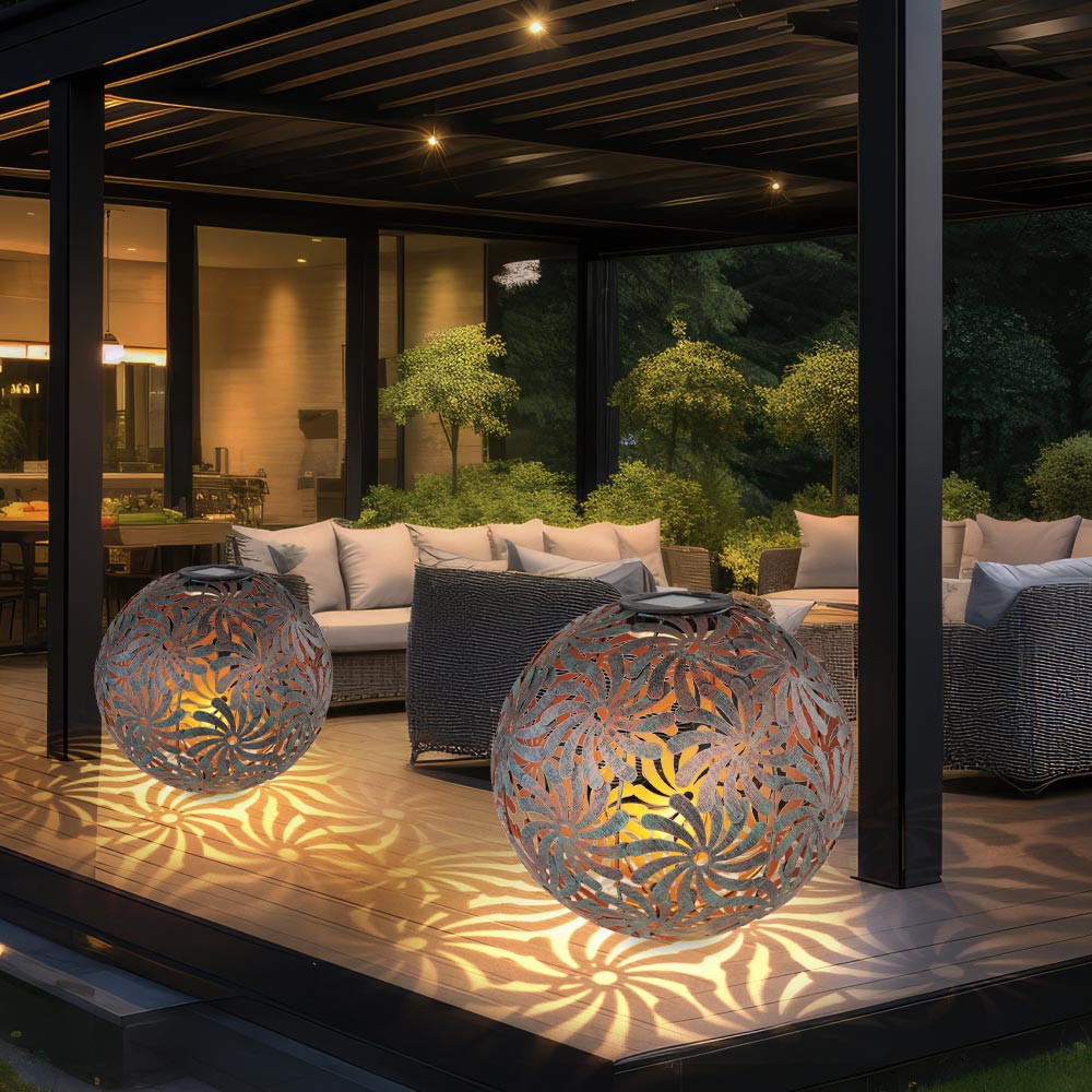 Thumbnail - Globo Lighting Led, Gold, Metall, Rund, 26x37x26 cm, Lampen & Leuchten, Außenbeleuchtung, Außenleuchten