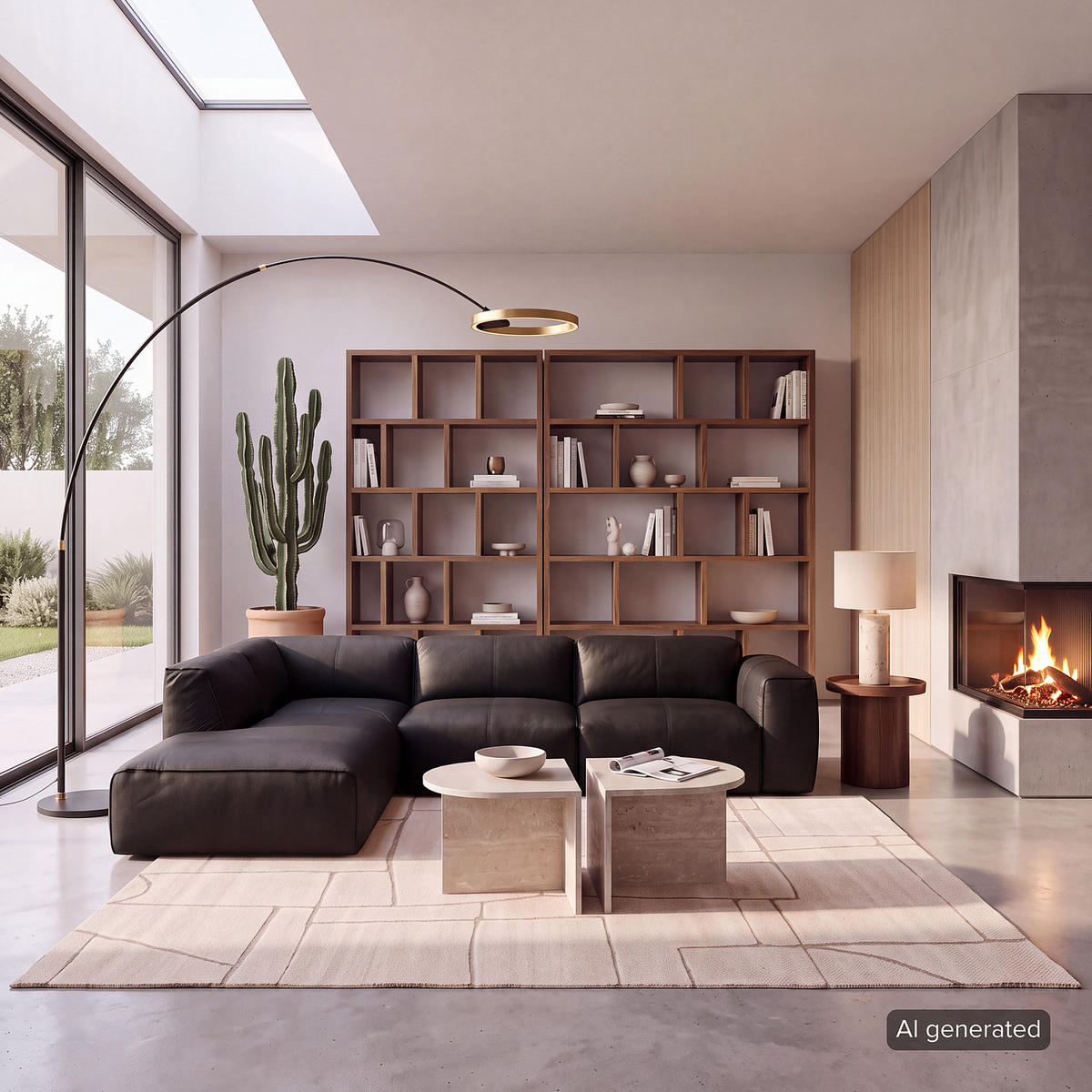 3-SITZER ECKSOFA mit Recamiere - Schwarz, Leder/Kunststoff (295/231cm) - home24