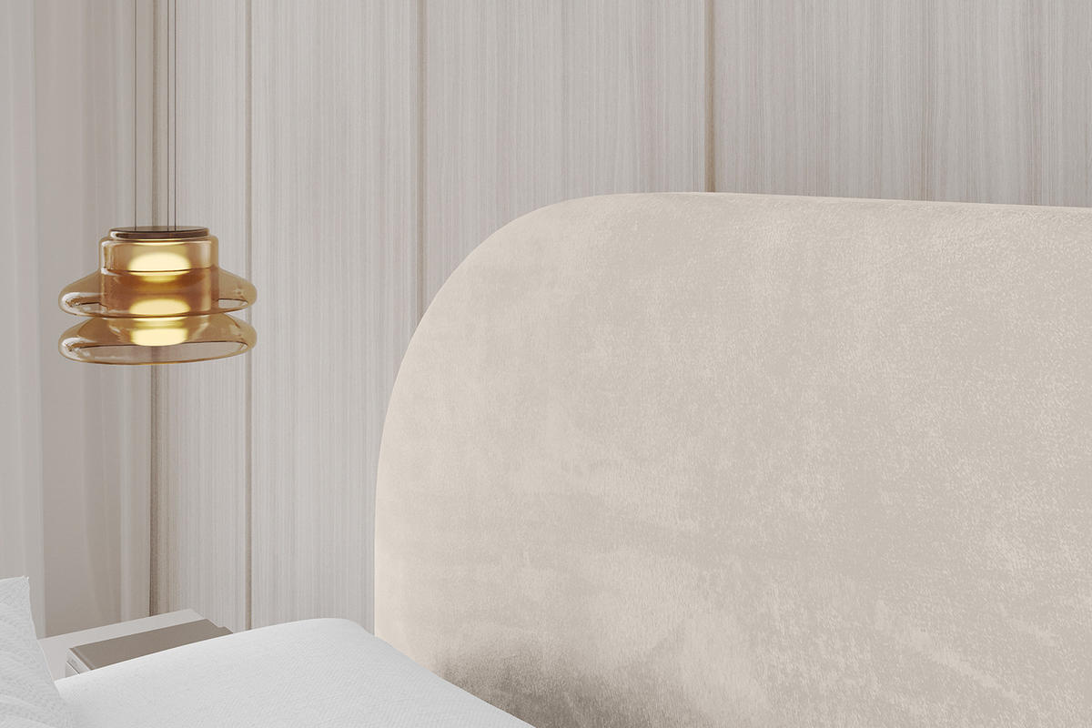 POLSTERBETT mit Bettkasten, Fußteil und Lattenrost, Boxbett mit Matratze H3/H4 - TIVON-Z 120x200 Beige - Beige, Holzwerkstoff/Textil (120/200cm) - ALTDECOR