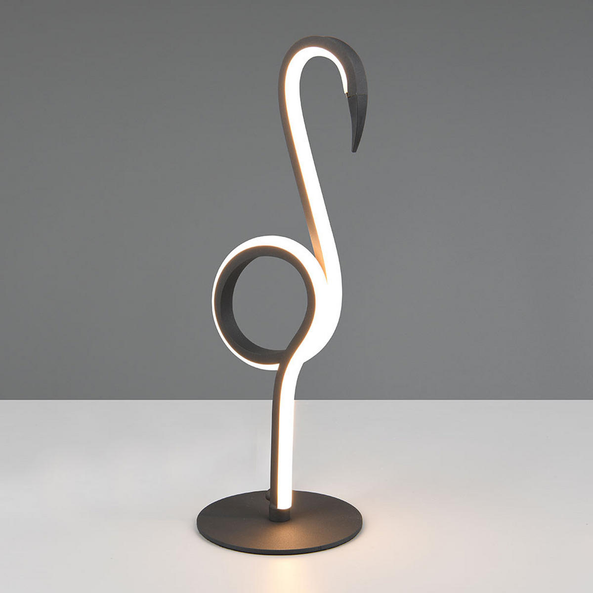 LED TISCHLEUCHTE INGO Schwarz Flamingo Design - Schwarz, Metall (12/14/35cm) - Trio Leuchten