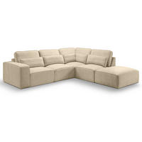 ECKSOFA beige Webstoff, Sofa 305 x 281 cm, L-Sofa rechts - Beige, Holz/Textil (305/281cm) - Inn.Furn