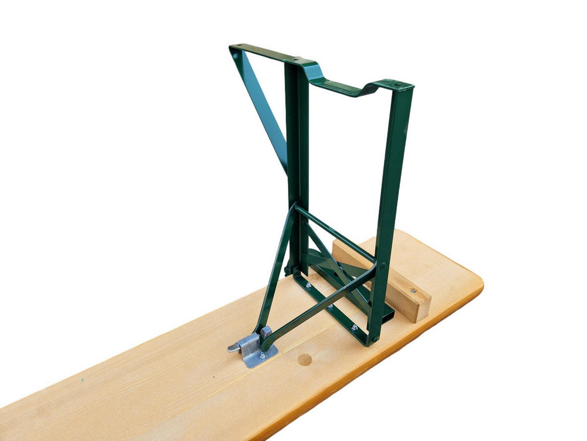 BIERZELTGARNITUR ALPENFEST PRO Premium Qualität Mit Rückenlehne 77x220x80cm Fichtenholz - Eichefarben, Holz - CHEFGASTRO