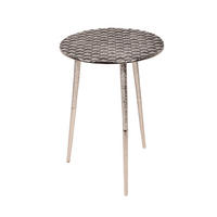 BEISTELLTISCH Nils Silber 54,5x39x39cm - Silberfarben, Metall (39/39/54.5cm) - DELUKE