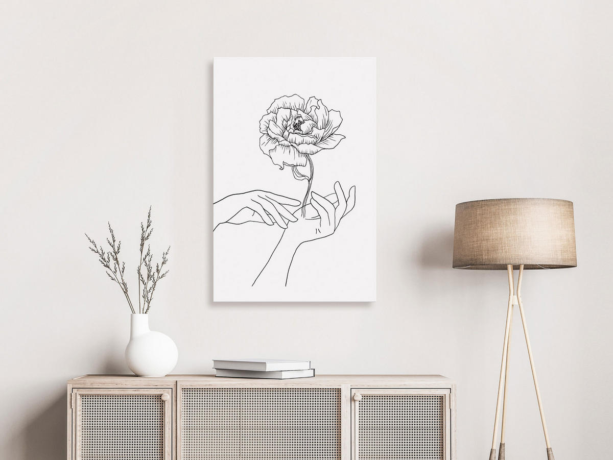 KUNSTDRUCK Schwarz-Weiß 40/60 cm - Schwarz, Textil (40/60cm) - KUNSTLOFT