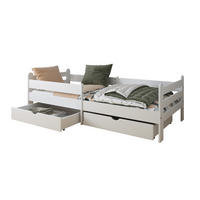 KINDERBETT Lillesund mit 2 Schubladen - Weiß, Holzwerkstoff (90/200cm) - kiki design