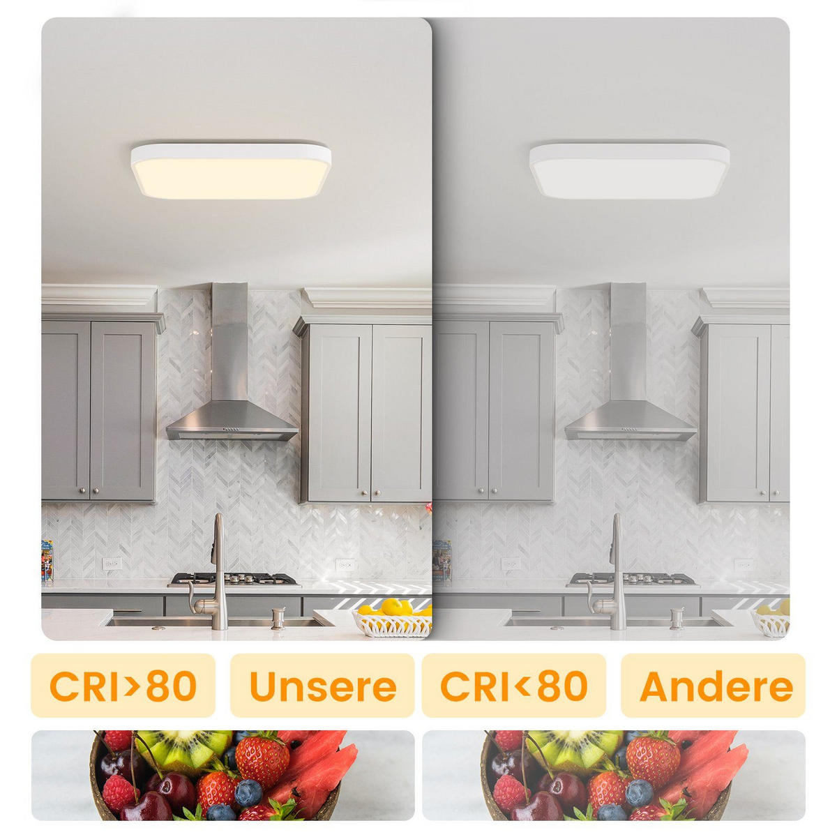 LED-DECKENLEUCHTE Leipzig 3000K-Warmweiß 27/27/3 cm - Weiß, Kunststoff (27/27/3cm) - Nettlife