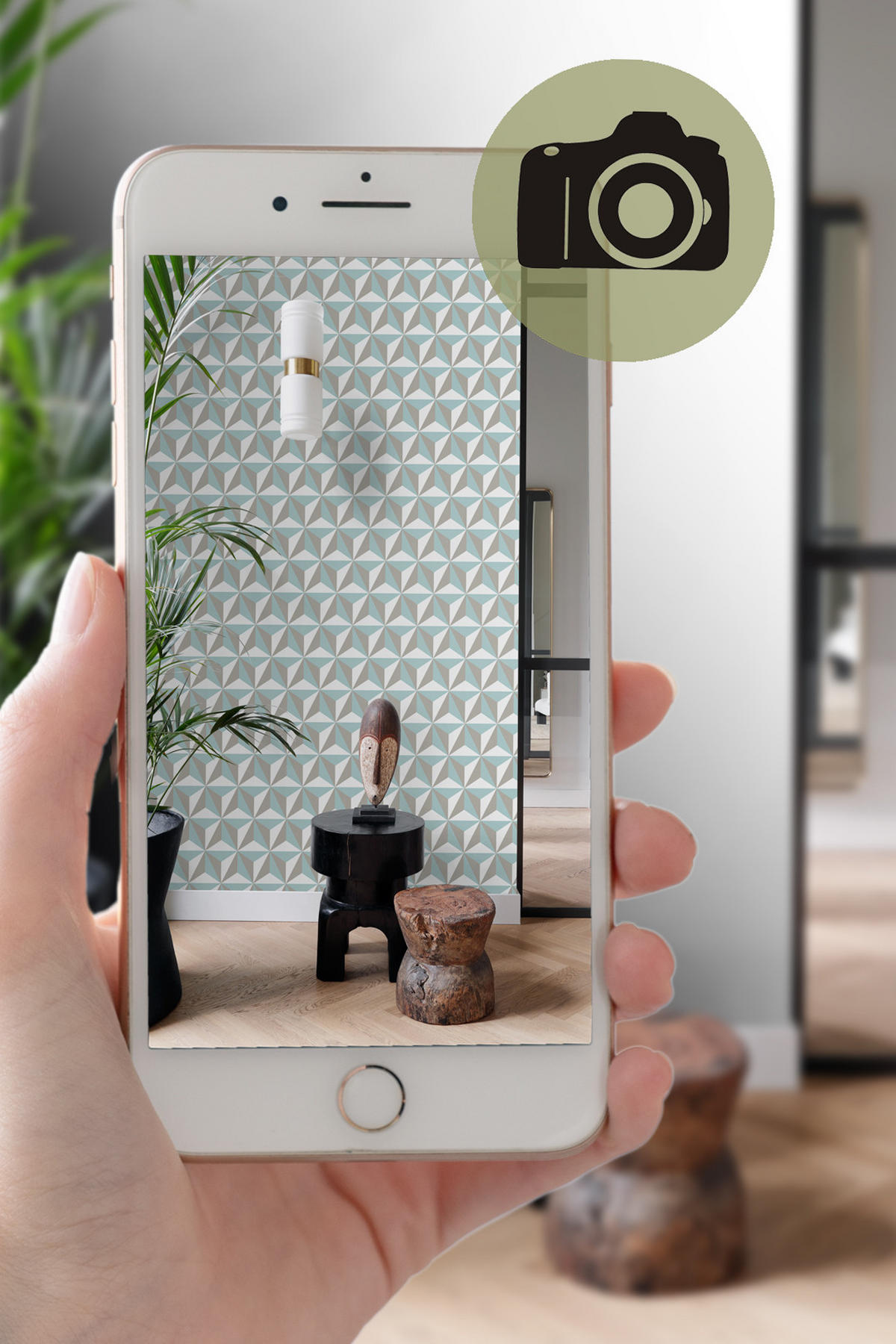 TAPETE 3D-Muster 53 cm x 10.05 m - Weiß, Papier (53/1000cm) - Origin Wallcoverings