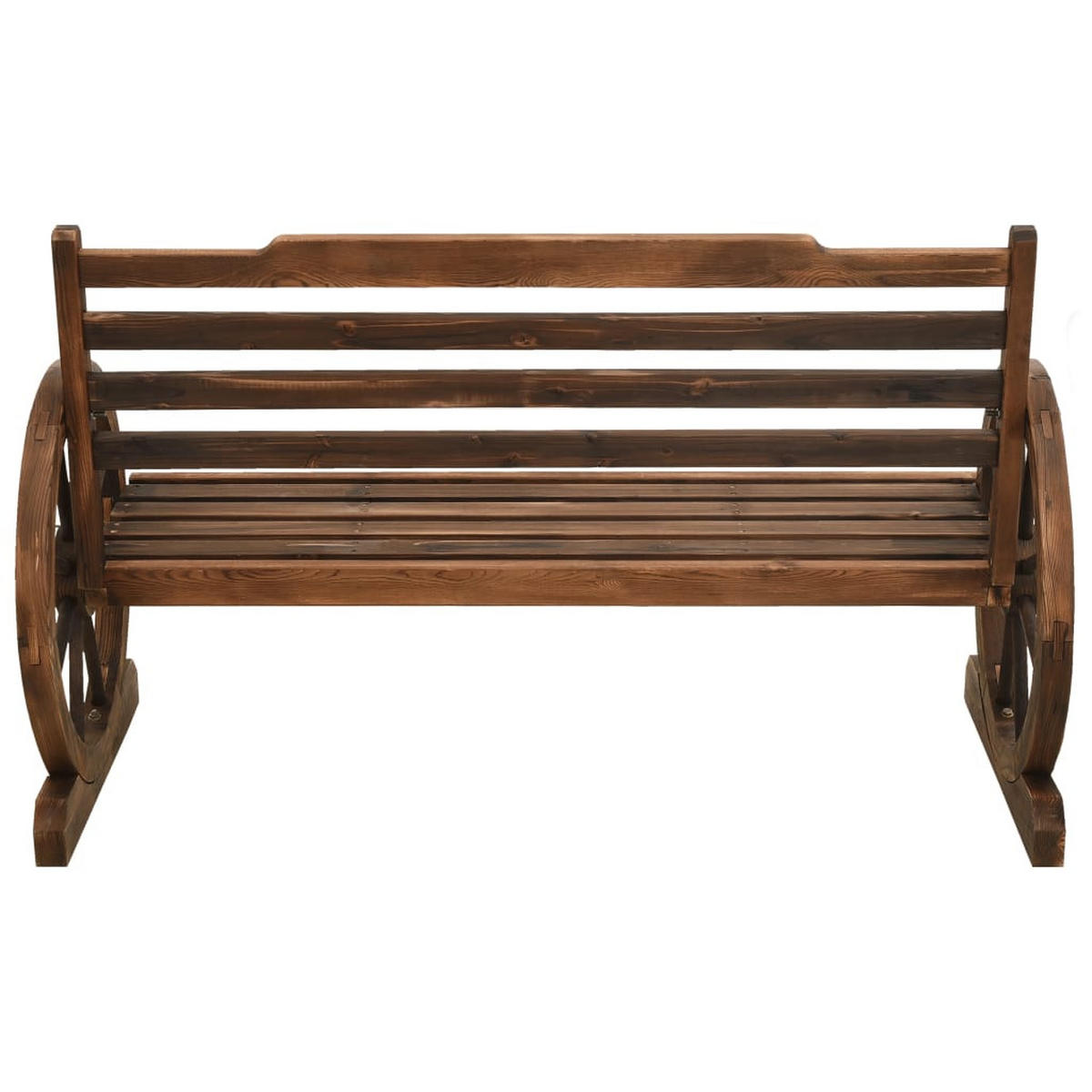 GARTENBANK 112 cm Massivholz Tanne - Braun, Holz (112/78/61cm) - furnicato