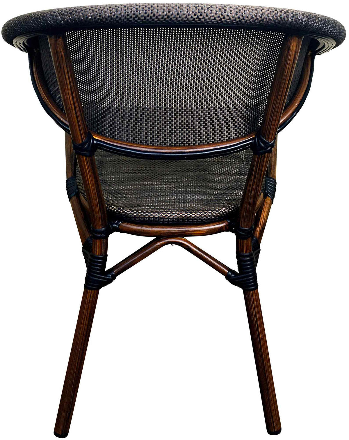 BISTROSTUHL Mia Stapelbar Französisch-Mediterran 57x57x83cm Stoff Coffee Gartenstuhl - Mokka, Kunststoff (57/83/57cm) - DELUKE