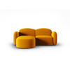 ECKSOFA links Blair aus Samt gelb 3 Sitzplätze - Gelb, Textil (155/194cm) - Micadoni