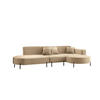 ECKSOFA Valencia - Hellbraun, Holzwerkstoff/Textil (321/165cm) - Fun Möbel