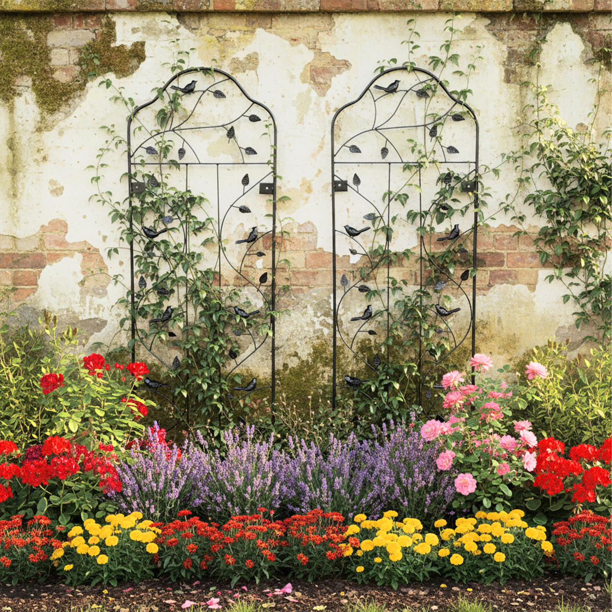 METALNA ogr. - crna, metal (38/110/1cm) - Relaxdays