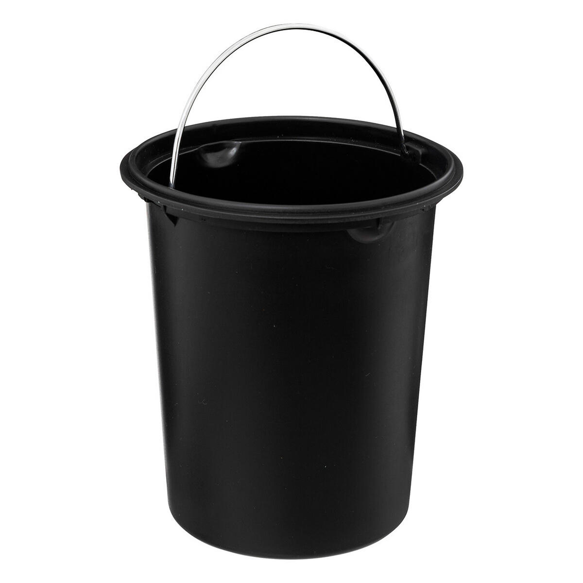 ABFALLEIMER Colorama Soft Close, Metall, Kunststoff, Schwarz, 3 L - Schwarz, Metall (17/23/22.5cm) - 5five Simply Smart