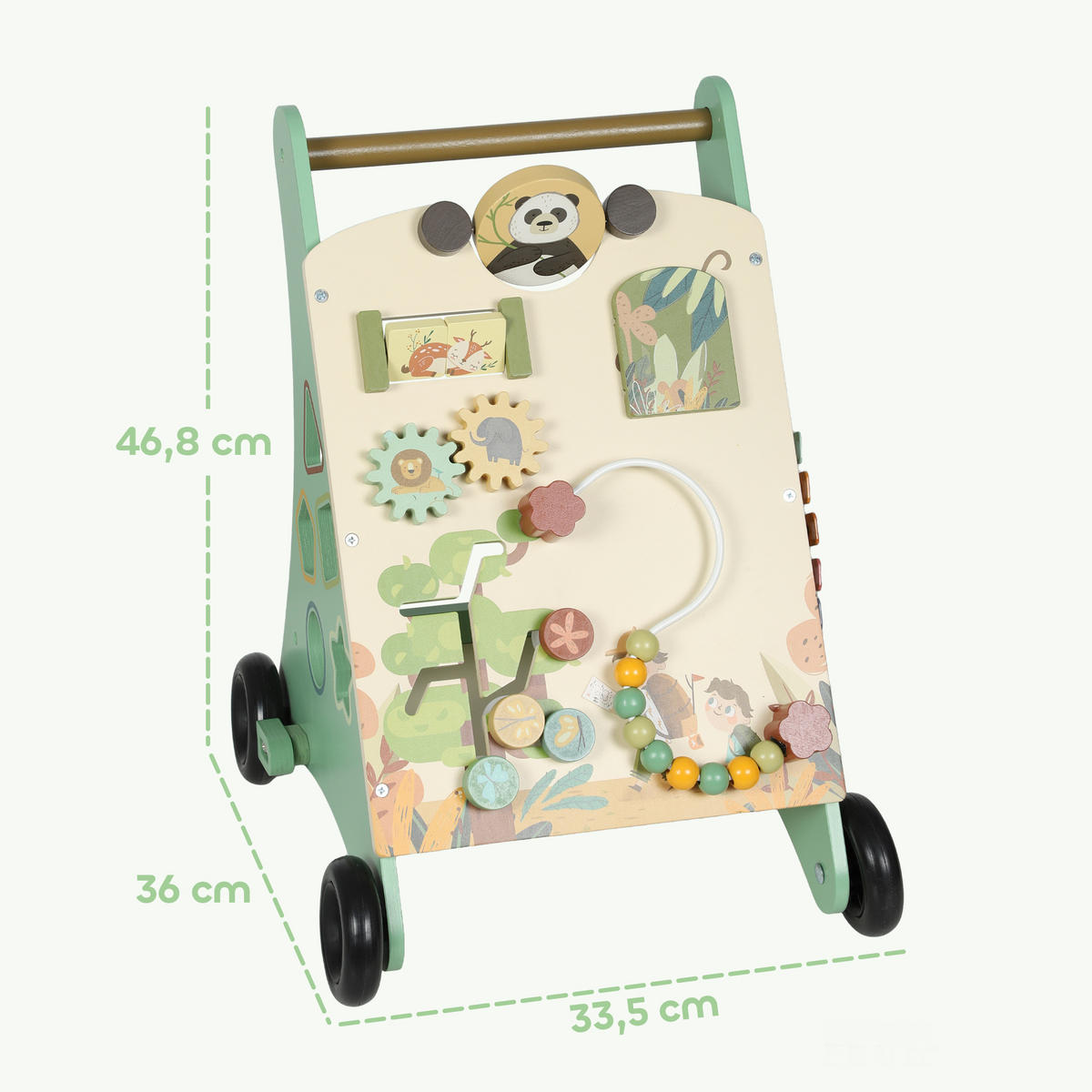 LAUFLERNWAGEN MDF Sperrholz Grün - Grün, Holz (33.5/46.8/36cm) - AIYAPLAY
