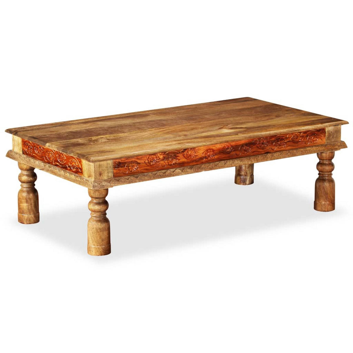 COUCHTISCH Massivholz Mango Akazie 110x60x38 cm - Braun, Holz (60/110/38cm) - furnicato