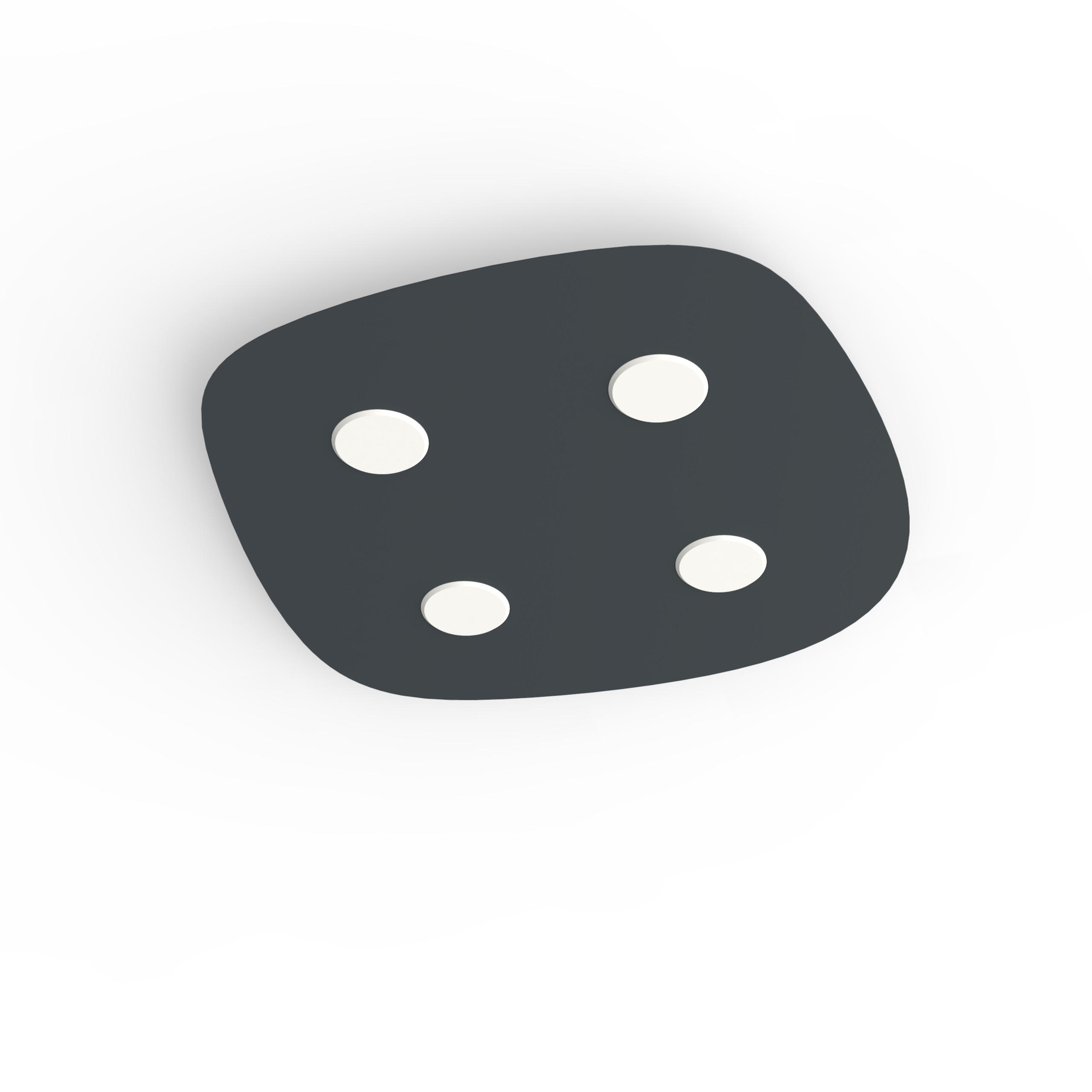 DECKENLEUCHTE River Free X4 - Anthrazit, Metall (55/55/4cm) - Lumicom