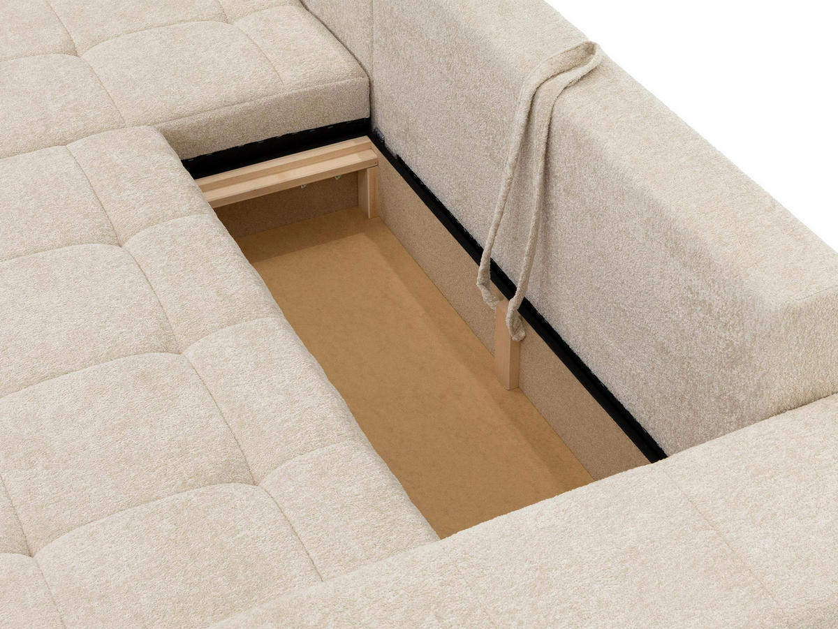 ECKSCHLAFSOFA Tonseo L, Seite: Links - Schwarz/Dunkelblau, Holz/Kunststoff (275/173cm) - MIRJAN24