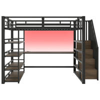 HOCHBETT Metall 140/200 cm Schwarz - Schwarz, Holzwerkstoff/Metall - Raumix