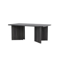 ESSTISCH BASSHOLMEN Schwarz 90x180x75 cm - Schwarz, Holzwerkstoff (180/90/75cm) - FURNLUX