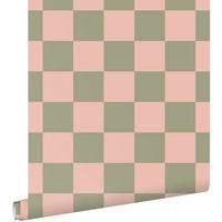 TAPETE Karomuster 50 x 900 cm - Pink, Papier (50/0.1cm) - ESTAhome