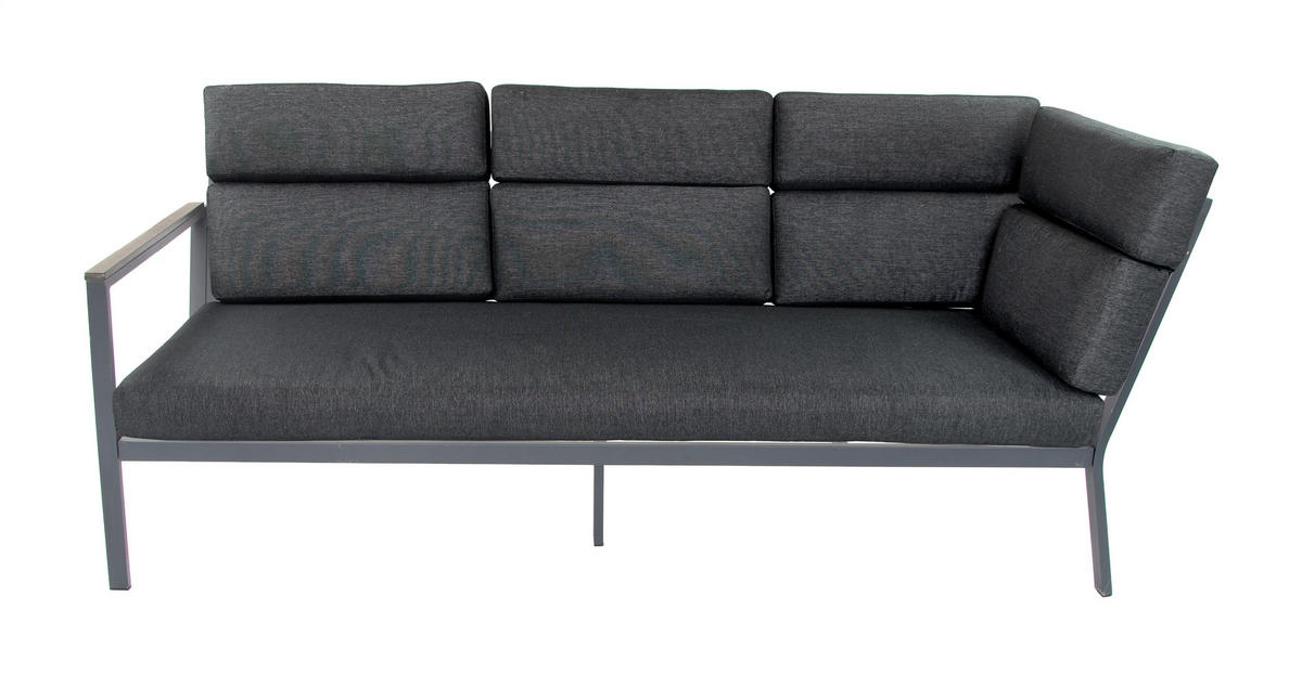 LOUNGE-SET Sorrent Grau 9-Sitzer Aluminium mit Tisch - Grau, Kunststoff - bellavista - Home & Garden
