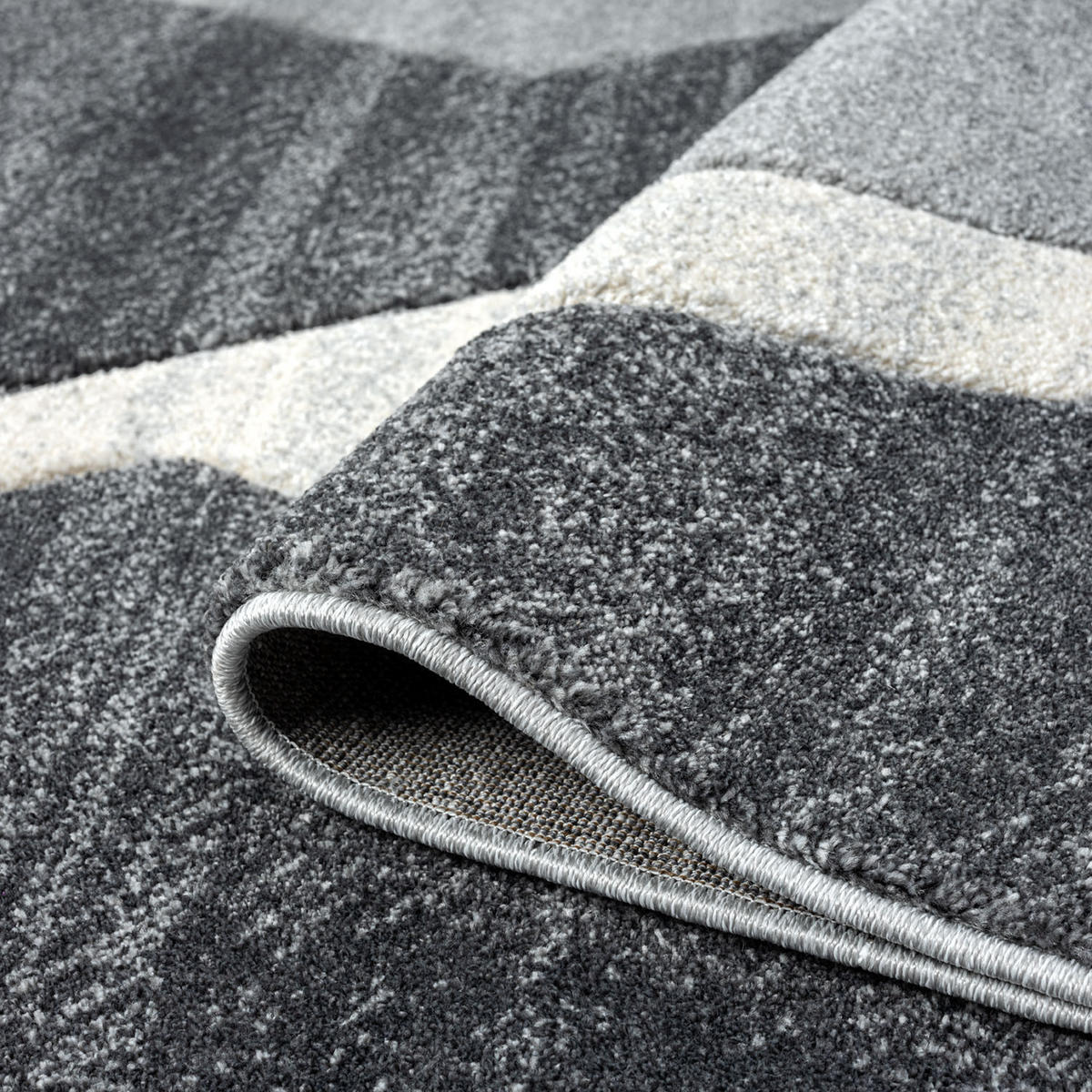 KURZFLOR-TEPPICH Bonito 7167 Grau 160x230 cm - Grau, Textil (160/230cm) - carpet city
