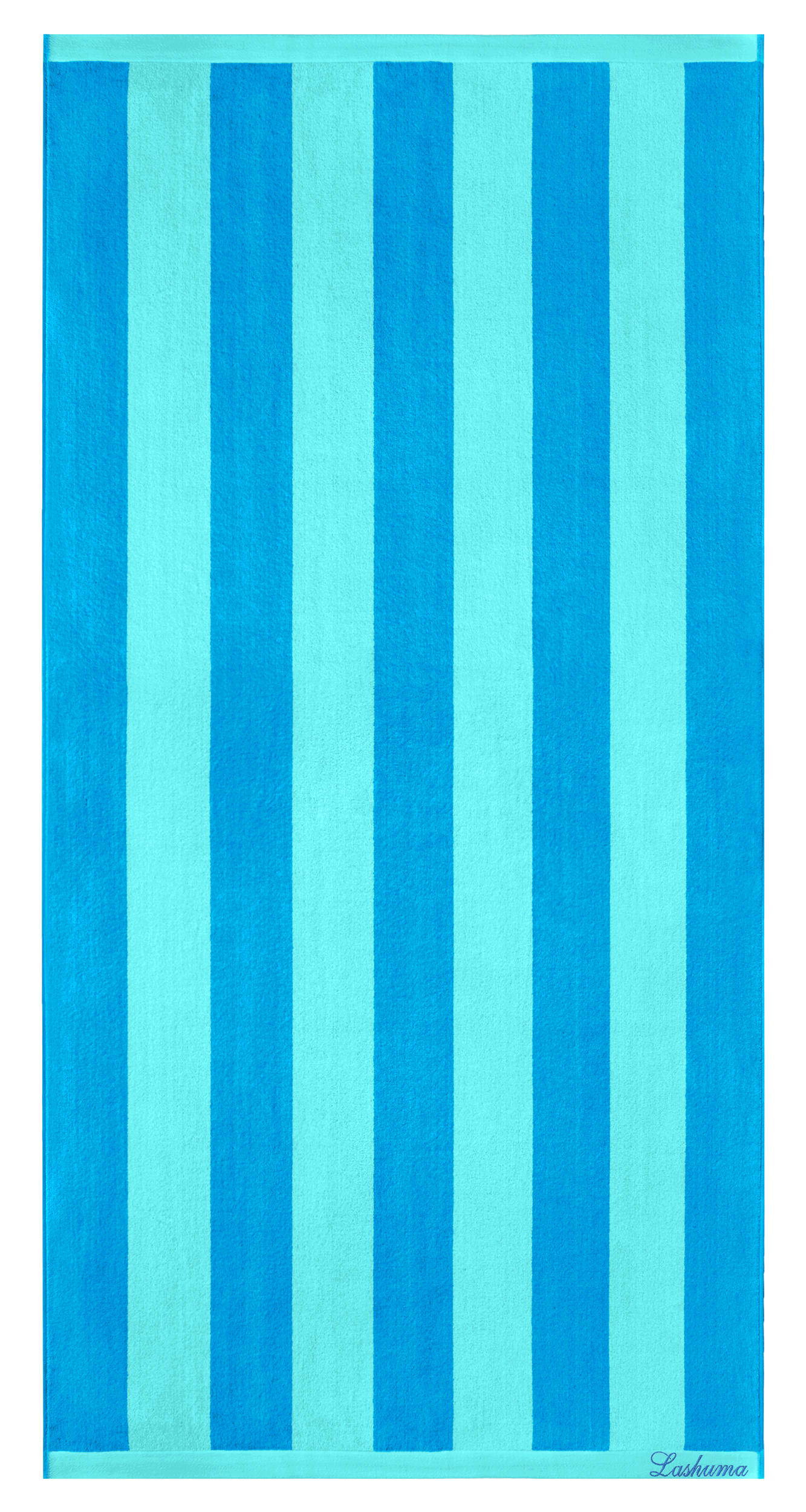 STRANDTUCH Riviera Frottee Velours 90x180 cm 480g/m² - Türkis/Blau, Naturmaterialien (90/180cm) - Lashuma