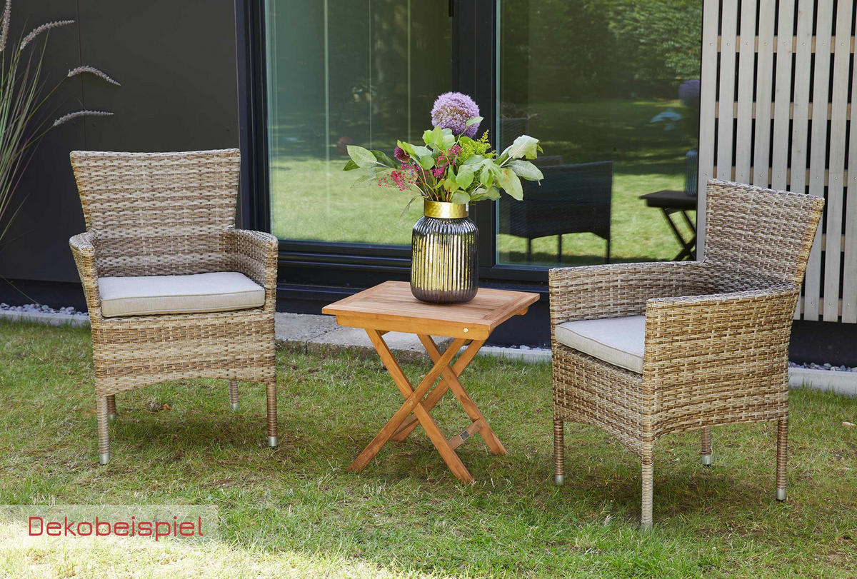 GARTENKLAPPTISCH Ela 50x50x50cm, Holz, Natur - Naturfarben, Holz (50/50/50cm) - dasmöbelwerk