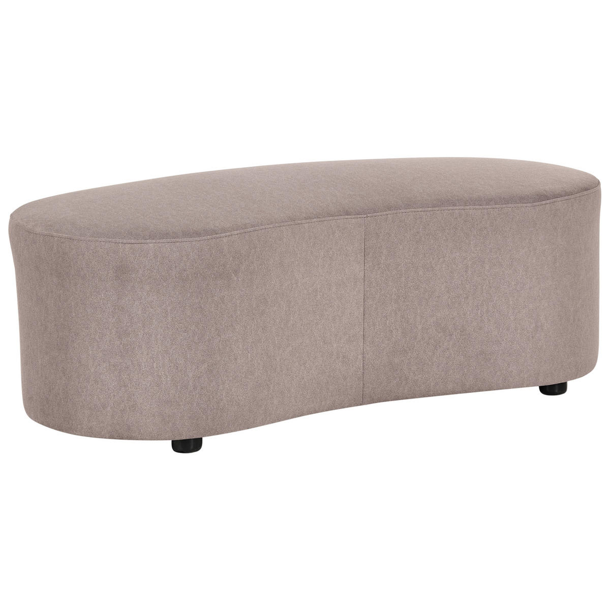 OTTOMANE Stoff Taupe Amal - Taupe, Textil (120/41/54cm) - Beliani