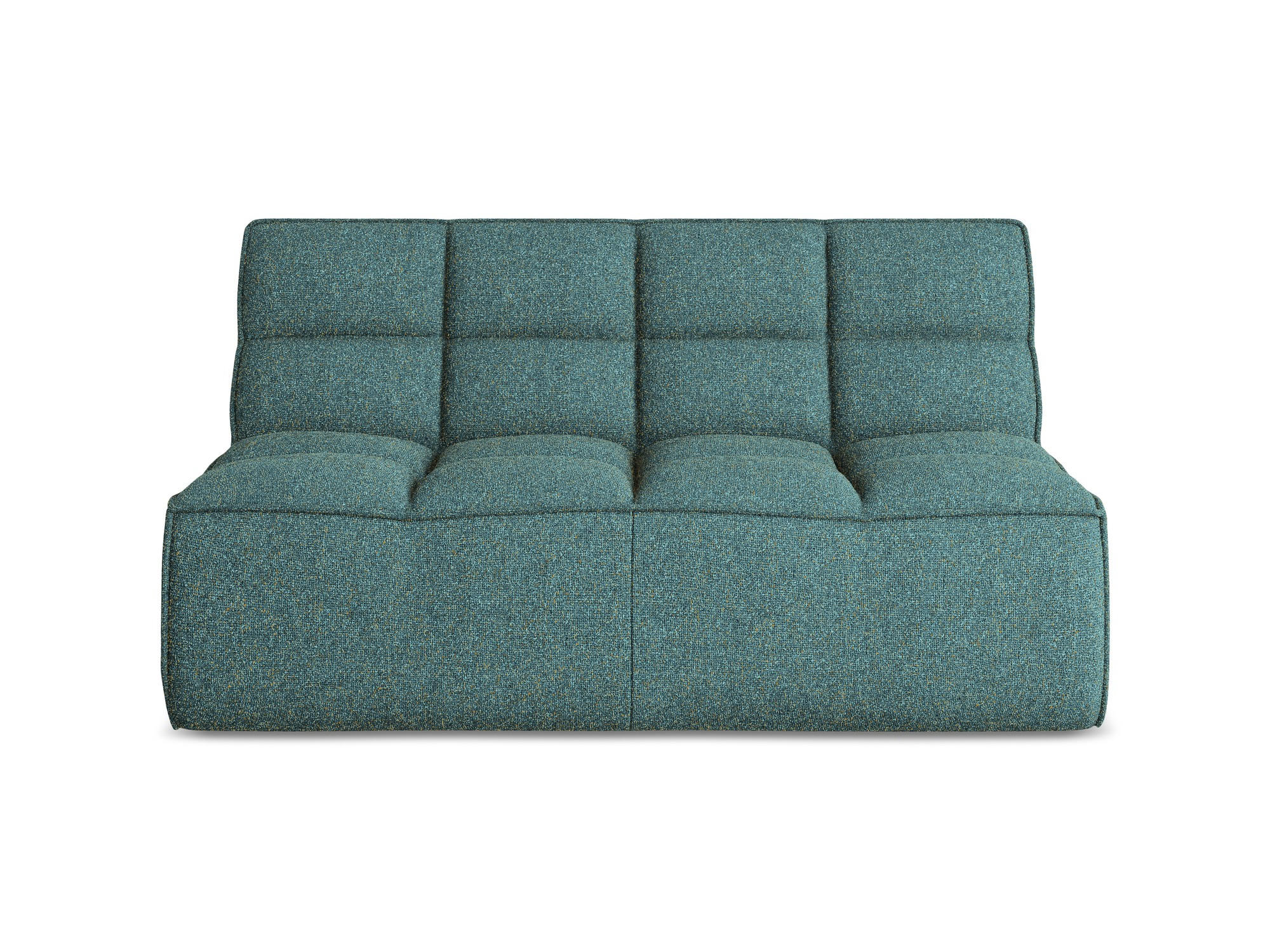 2-SITZER-SOFA Strukturstoff Stoff Blau - Blau/Petrol, Kunststoff/Textil (160/75/93cm) - Makamii